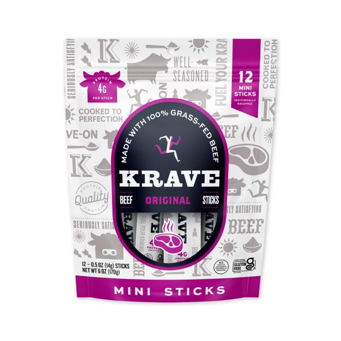 KRAVE: Original Beef Mini Sticks, 12 ea