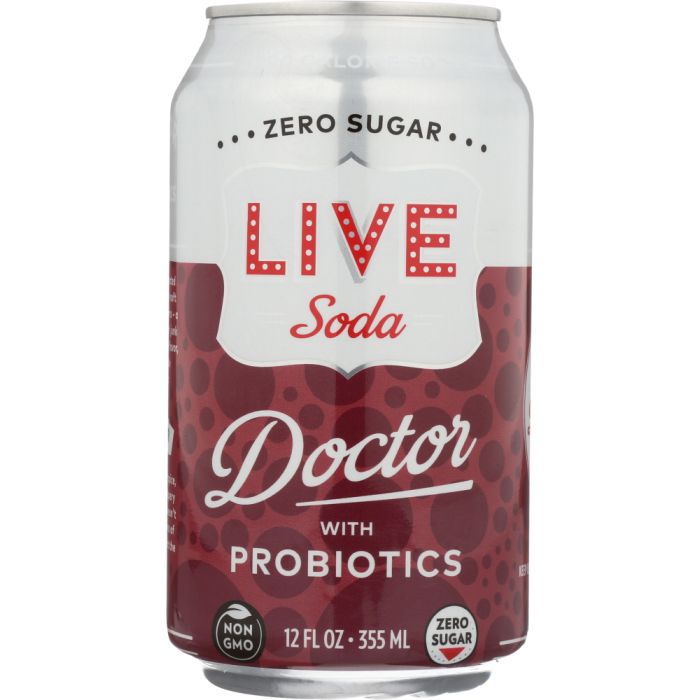 LIVE SODA: Zero Calorie Soda Doctor 6-12oz, 72 oz