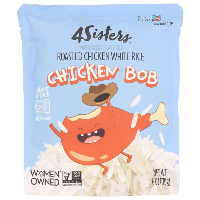 4SISTERS: Rice Organic White Roasted Chicken Bob, 6 OZ