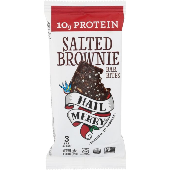 HAIL MERRY: Salted Brownie Bar Bites, 1.9 oz