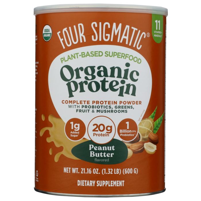 FOUR SIGMATIC: Protein Plant Peanut Butter, 21.16 oz