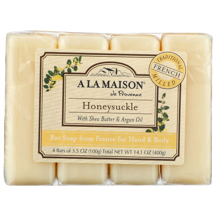 A LA MAISON: Honeysuckle Bar Soap 4 pack, 14.1 oz