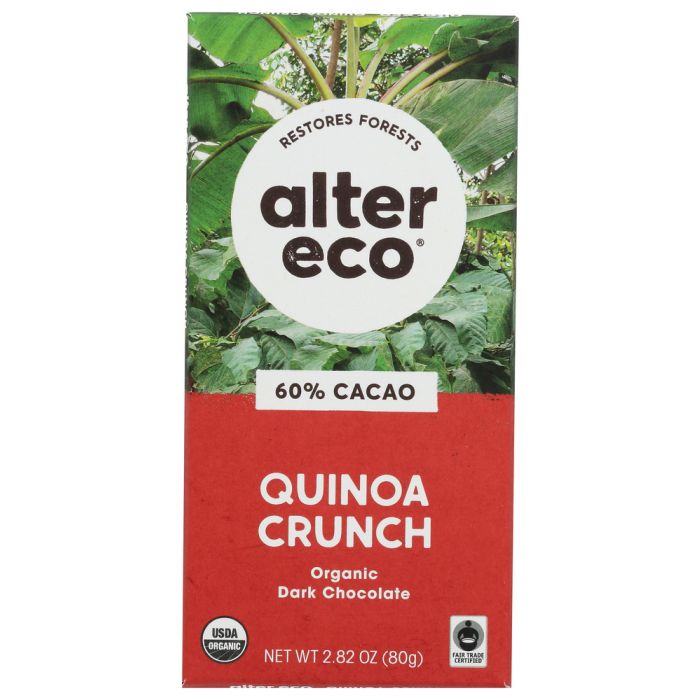 ALTER ECO: Organic Chocolate Dark Quinoa, 2.82 oz