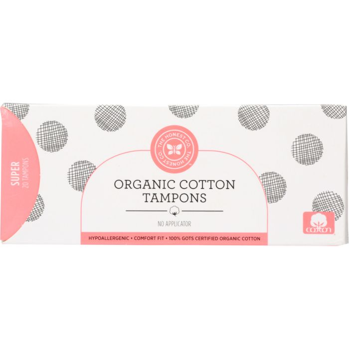 THE HONEST COMPANY: Tampons Cotton Supper, 20 pc