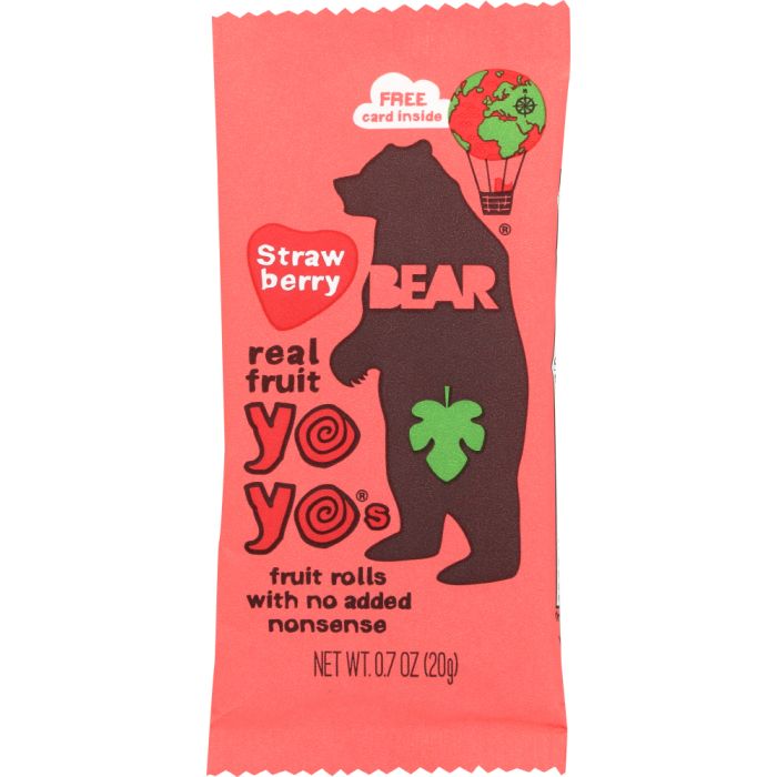 BEAR YOYO: Strawberry Fruit Rolls, 0.7 oz
