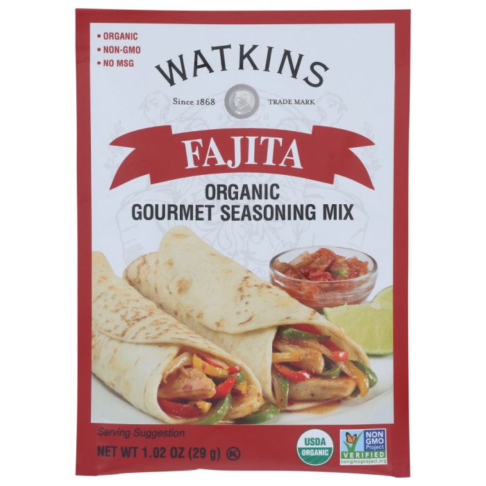 WATKINS: Organic Fajita Seasoning Mix, 1.02 oz