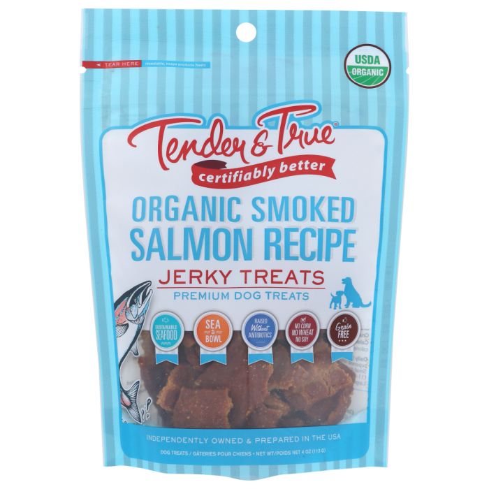TENDER AND TRUE: Smoked Salmon Jerky Treats, 4 oz