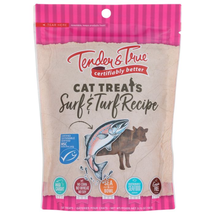 TENDER AND TRUE: Surf and Turf Recipe Cat Treats, 3.75 oz