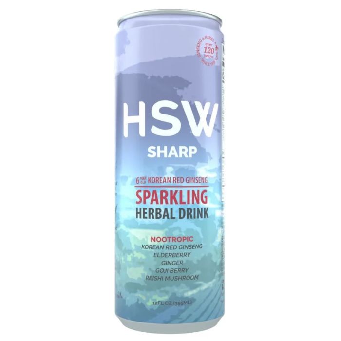 HSW: Sharp Sparkling Herbal Drink Nootropic, 12 fo