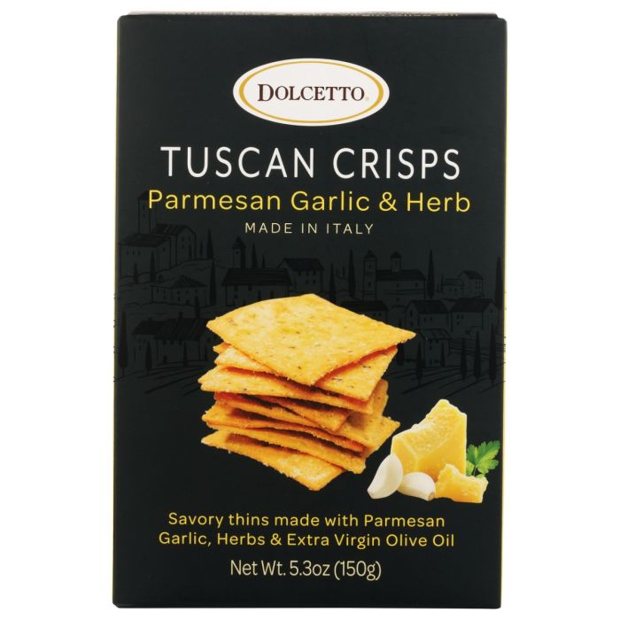 DOLCETTO: Tuscan Crisps Parmesan Garlic and Herb, 5.3 oz