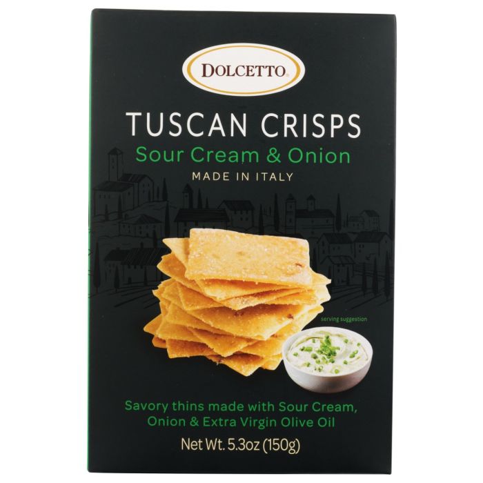 DOLCETTO: Tuscan Crisps Sour Cream and Onion, 5.3 oz
