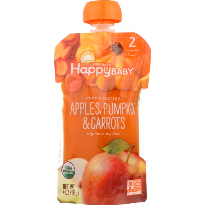 HAPPY BABY: S2 Apple Pumpkin Carrot Organic, 4 oz