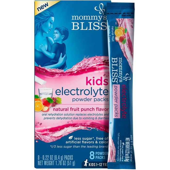 MOMMYS BLISS: Electrolyte Pwdr Pk Fruit, 8 pk