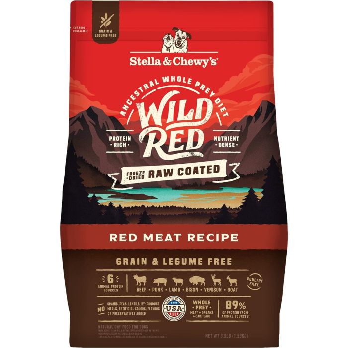 STELLA AND CHEWYS: Wild Red Raw Coated Red Meat Recipe For Dogs, 3.5 lb
