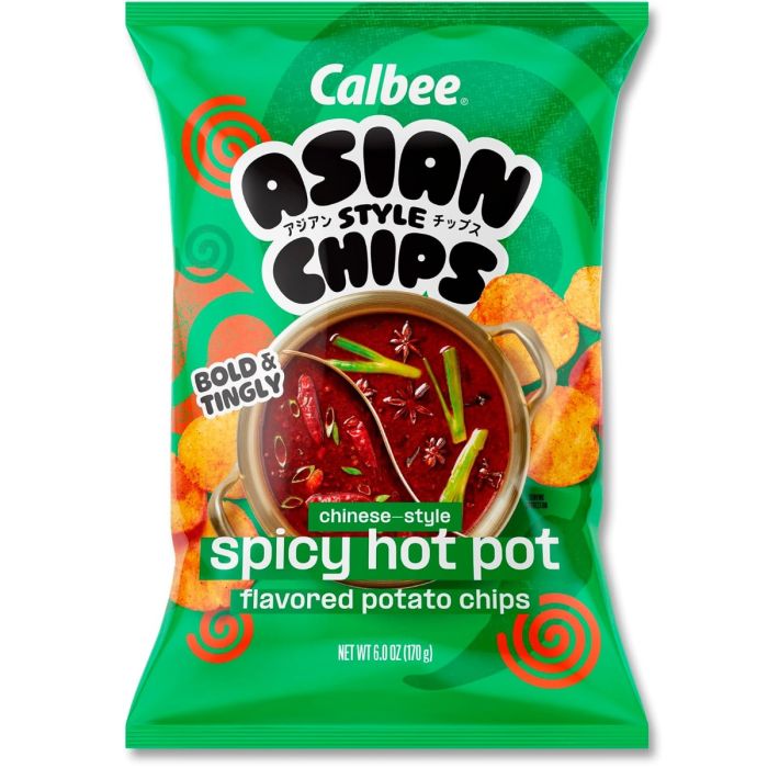 CALBEE: Asian Style Chips Chinese Spicy Hot Pot Potato Chips, 6 oz
