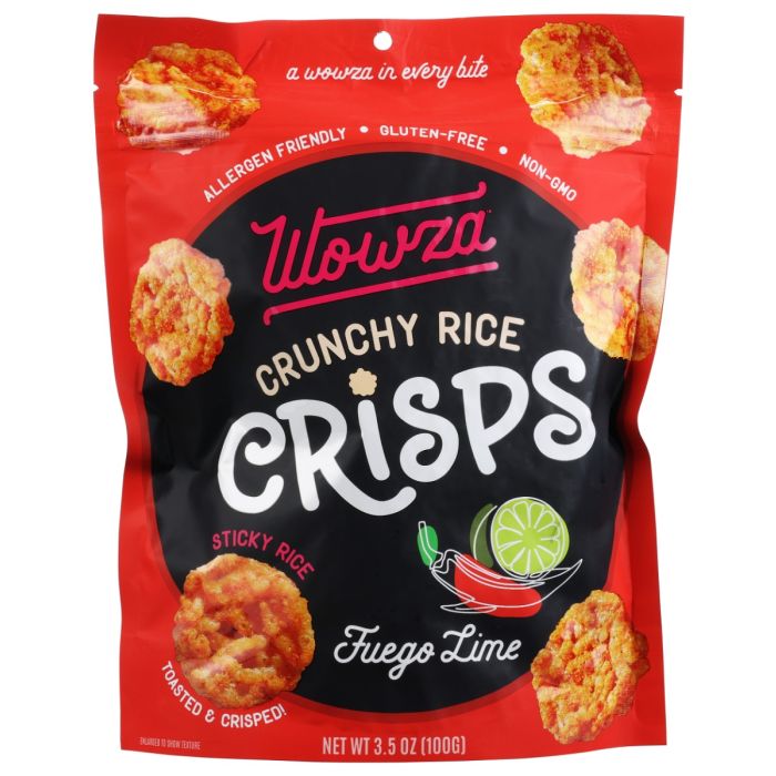 WOWZA: Fuego Lime Crunchy Rice Crisps, 3.5 oz