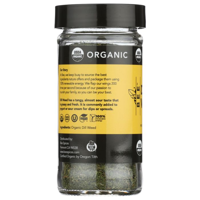 BEE SPICES: Organic Dill Weed, 0.5 oz