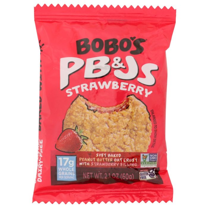 BOBOS OAT BAR: Strawberry PB&J Oat Bar, 2.1 oz