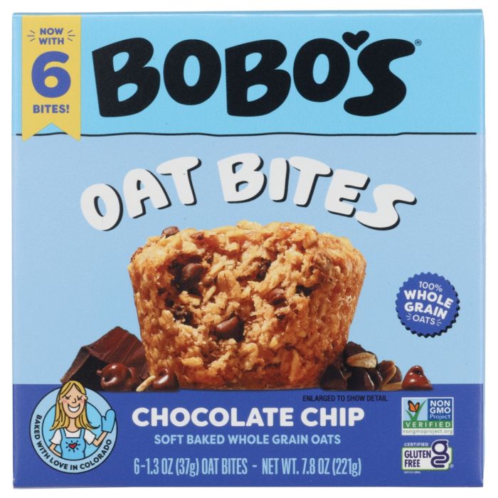 BOBOS OAT BARS: Chocolate Chip Oat Bites, 7.8 oz