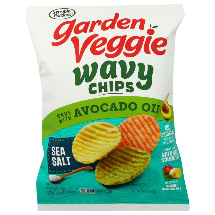 SENSIBLE PORTIONS: Garden Veggie Wavy Chips Sea Salt, 6 oz