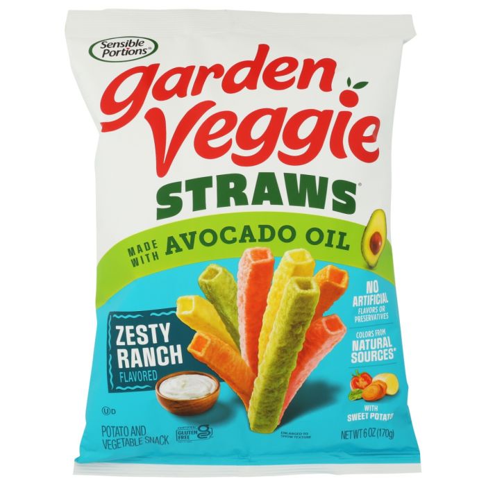 SENSIBLE PORTIONS: Garden Veggie Straws Zesty Ranch, 6 oz