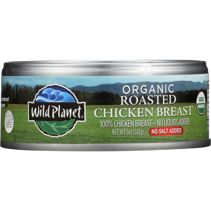 WILD PLANET: Organic Roasted Chicken Breast with No Salt Added, 5 oz