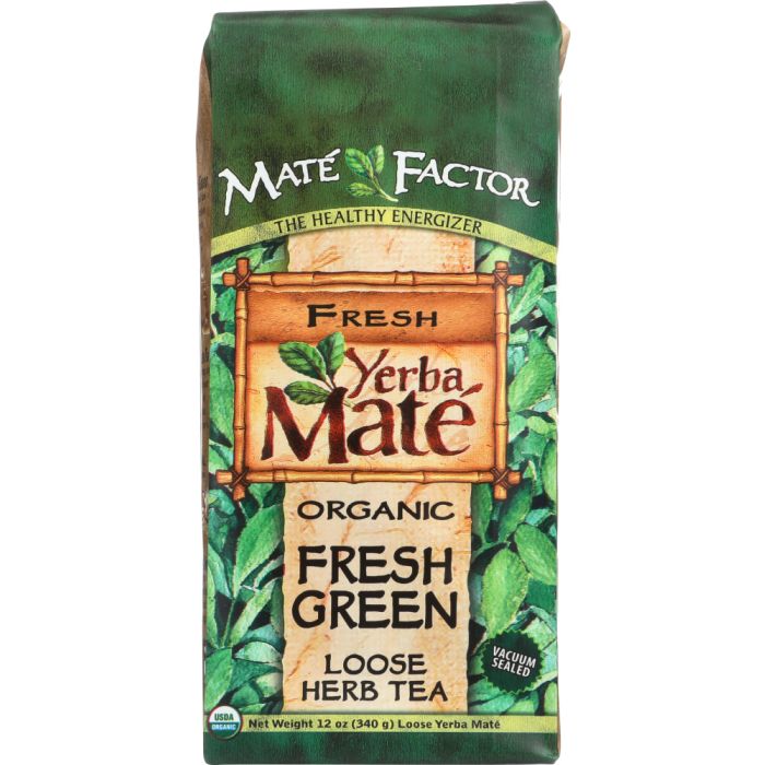 MATE FACTOR: Loose Fresh Green Organic Yerba Mate, 12 oz