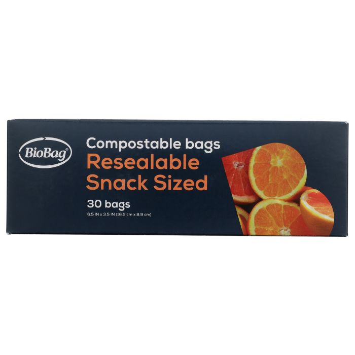 BIOBAG: Snack Size Resealable Bags, 30 bg