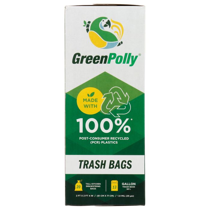 GREENPOLLY: Trash Bags 13 Gallon, 20 bg