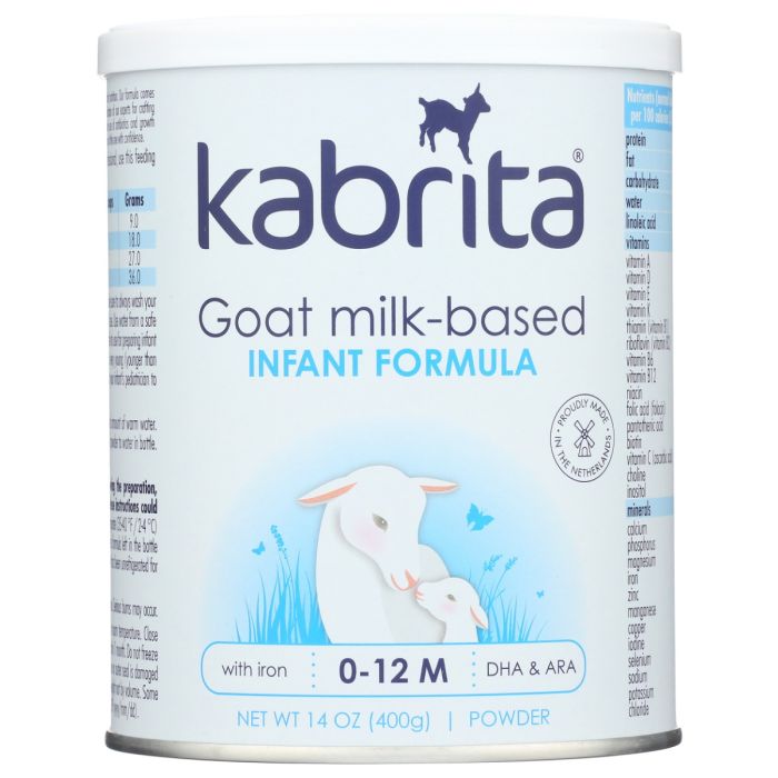 KABRITA: 0-12 Goat Milk-Based Infant Formula with Iron 400g, 14 oz