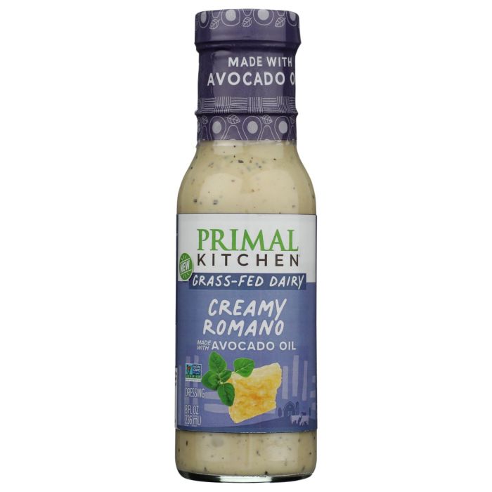 PRIMAL KITCHEN: Creamy Romano Dairy Dressing, 8 fo