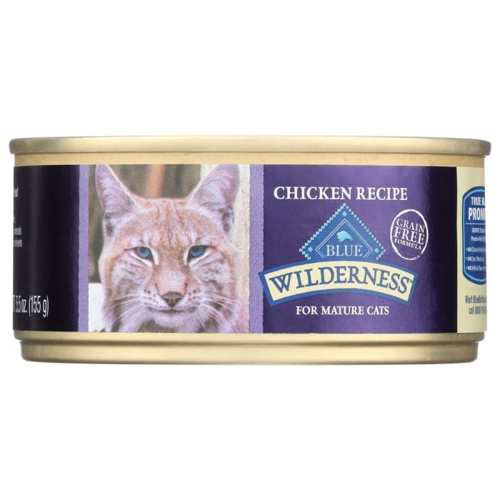 BLUE BUFFALO: Wilderness for Mature Cat Food Chicken Recipe, 5.50 oz