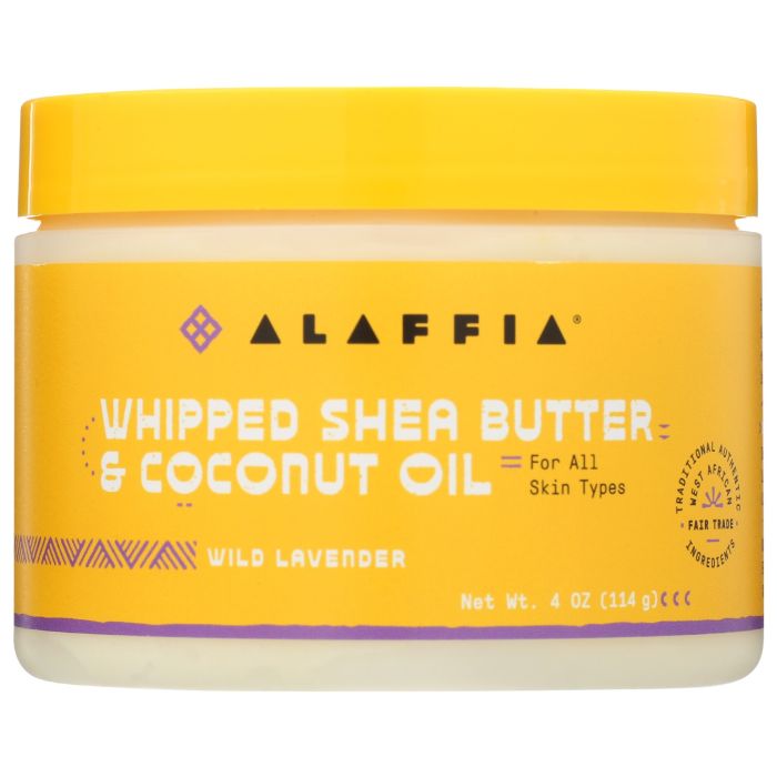 ALAFFIA: Whipped Shea Butter and Coconut Oil Wild Lavender, 4 oz