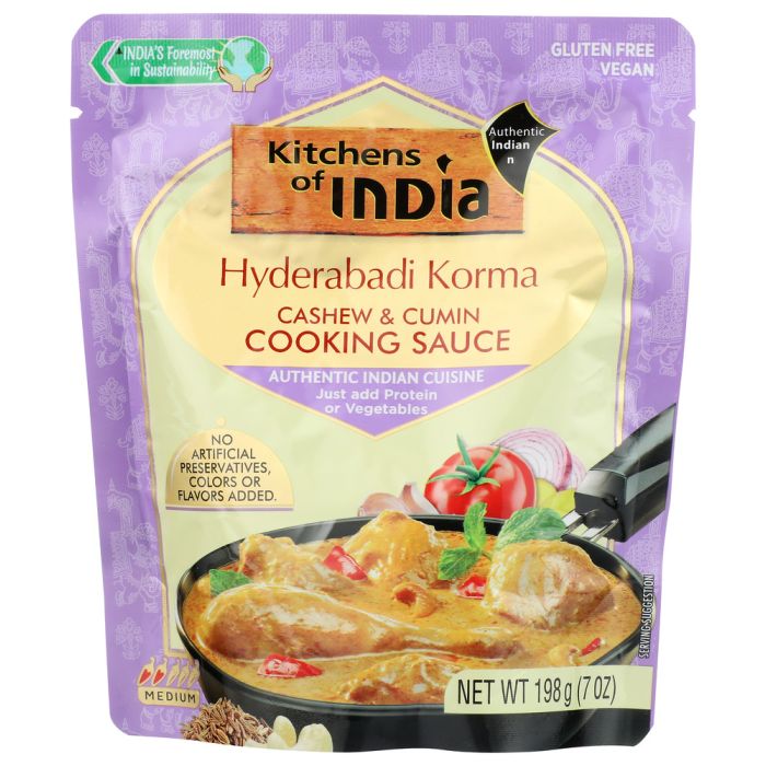 KITCHENS OF INDIA: Sauce Hyderabadi  Korma, 7 oz
