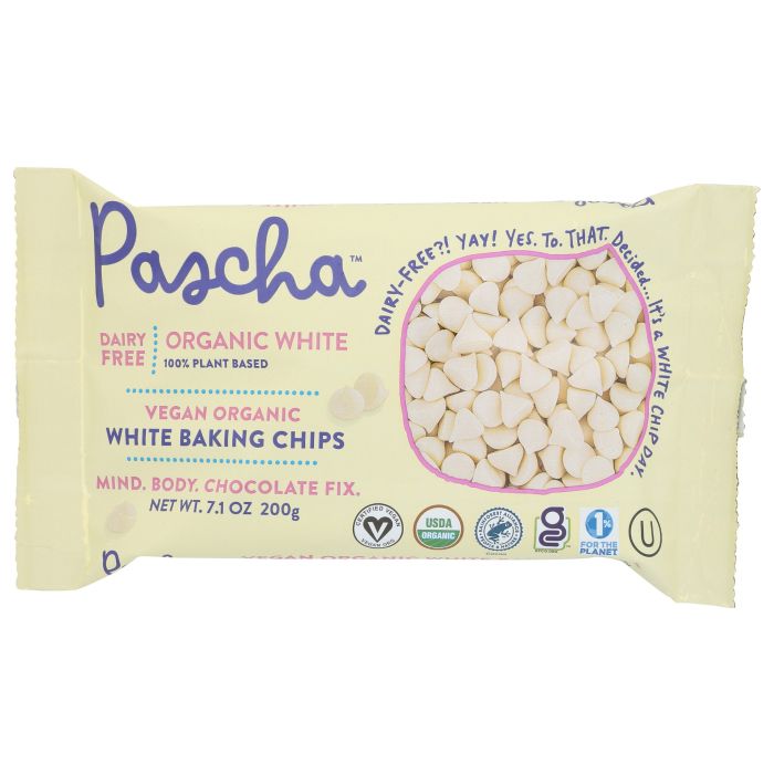 PASCHA: Rice Milk White Chocolate Baking Chips, 7 Oz