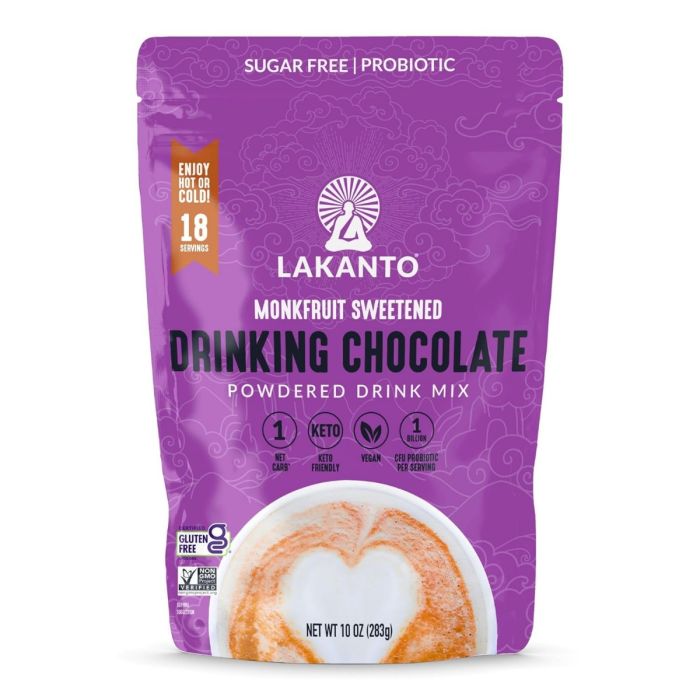 LAKANTO: Sugar Free Drinking Chocolate Powdered Mix, 10 oz
