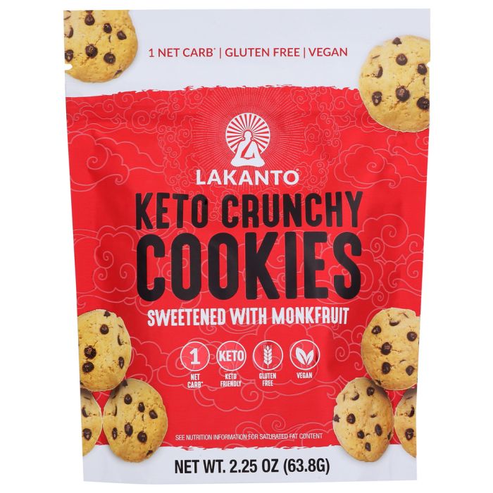 LAKANTO: Keto Crunchy Cookies, 2.25 oz