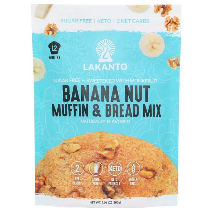 LAKANTO: Banana Nut Muffin And Bread Mix, 7.06 oz