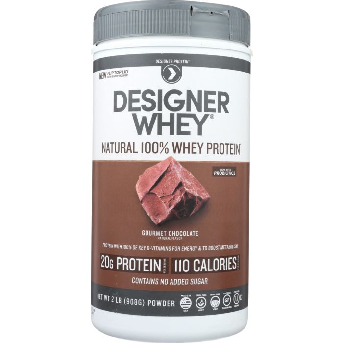 DESIGNER PROTEIN WHEY: 100% Premium Powder Gourmet Chocolate, 2 lb