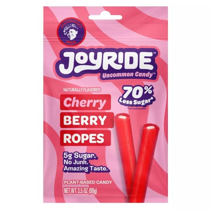 JOYRIDE: Cherry Berry Ropes Candy, 3.5 oz