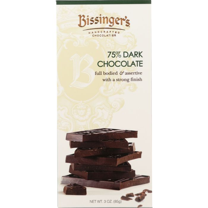 BISSINGERS: 75 Percent Dark Chocolate Bar, 3 oz