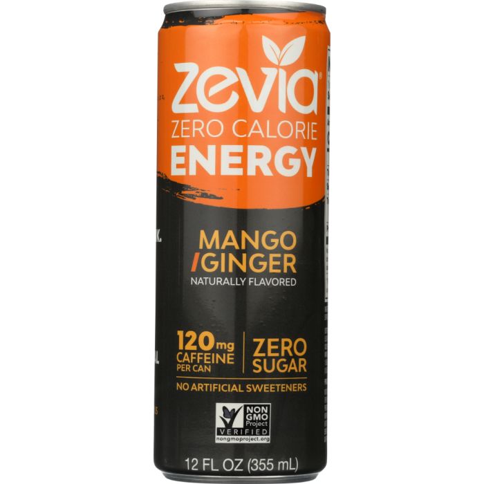 ZEVIA: Energy Mango Ginger Zero Calorie, 12 oz