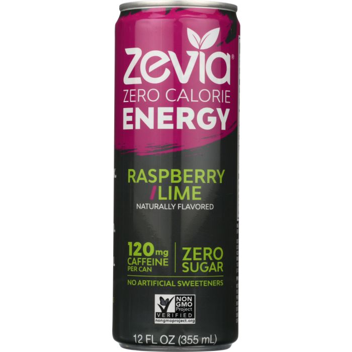 ZEVIA: Energy Raspberry Lime Zero Calorie, 12 oz