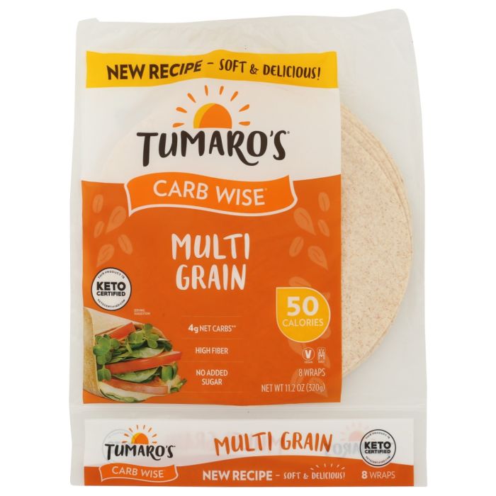 TUMAROS: Multi Grain Carb Wise Wraps 8pc, 11.2 oz