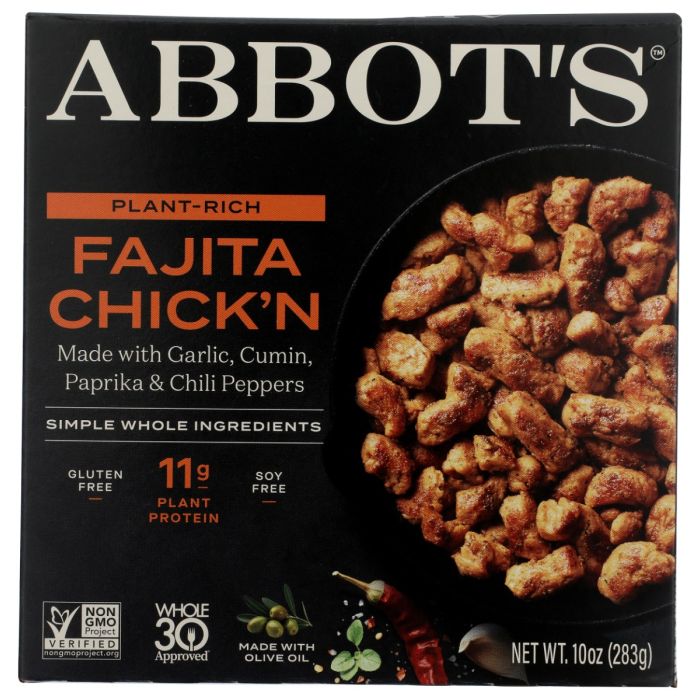 ABBOT'S: Plant Based Fajita Chick'n, 10 oz