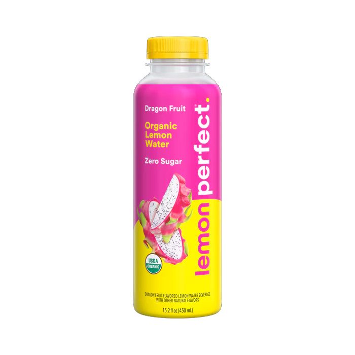 LEMON PERFECT: Dragon Fruit Organic Lemon Water Zero Sugar, 15.2 fo