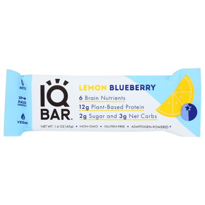 IQ BAR: Lemon Blueberry Bar, 1.6 oz