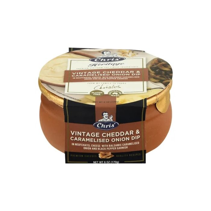 CHRIS: Vintage Cheddar and Caramelized Onion Dip, 6 oz
