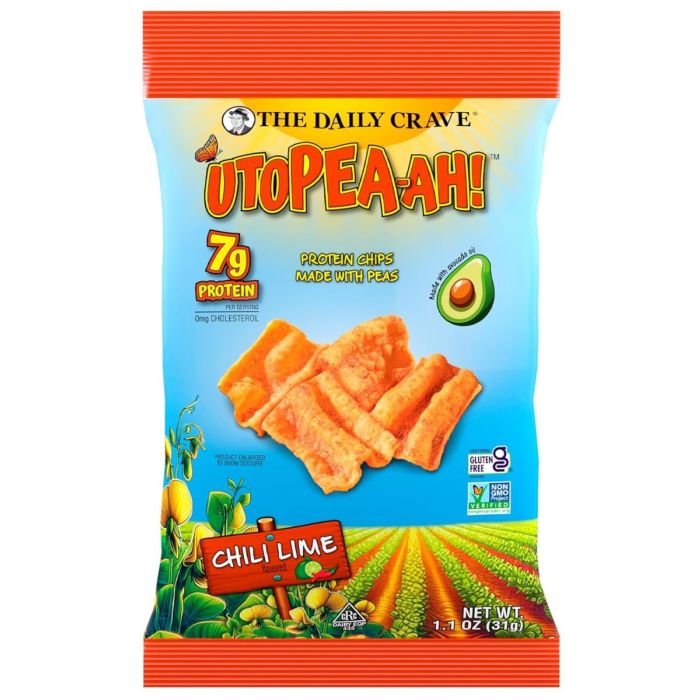 THE DAILY CRAVE: Utopea-Ah! Chili Lime Protein Chips, 1.1 oz