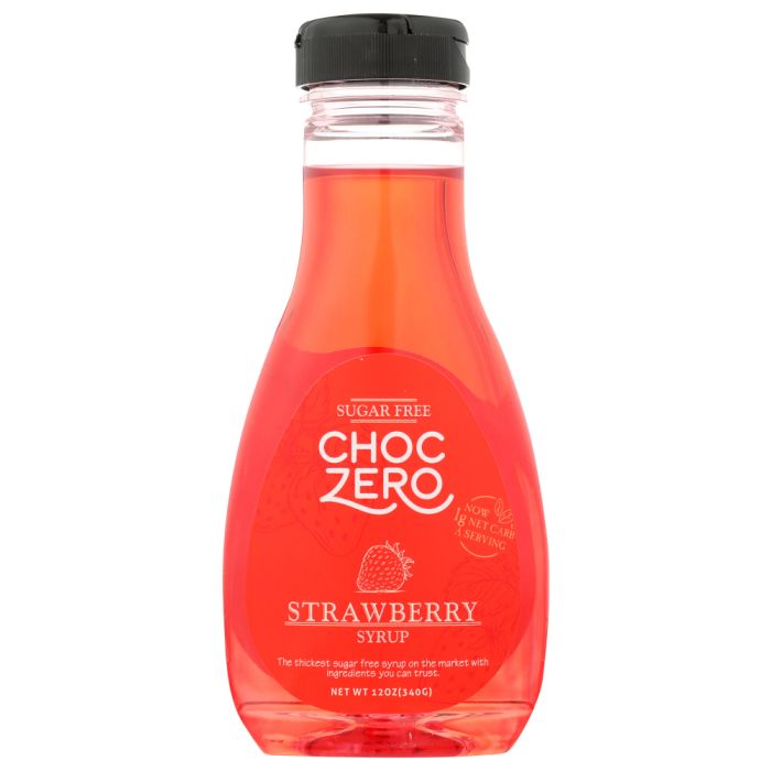 CHOCZERO: Strawberry Syrup Sugar Free, 12 fo